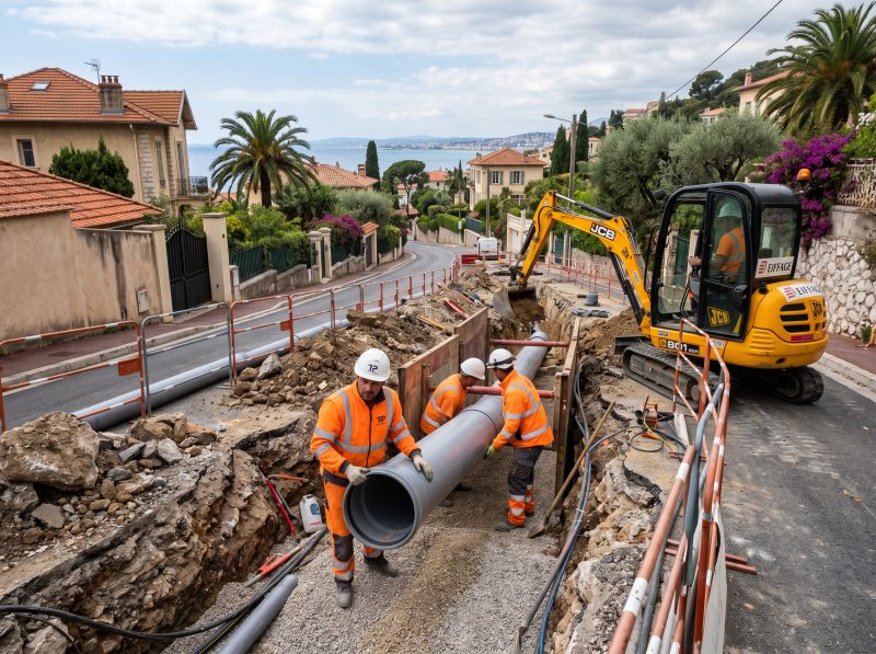 Réseaux VRD d’un lotissement à Cagnes-sur-Mer